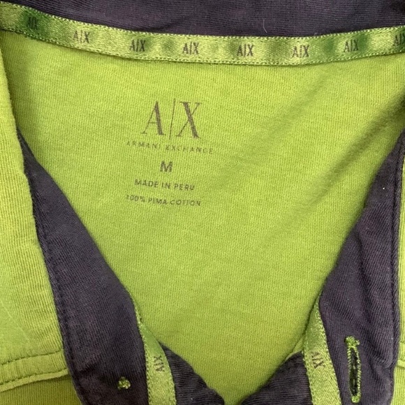 A|X Armani Exchange Green Polo Shirt Men’s Sz M - Picture 5 of 9